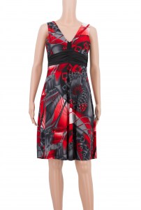 Floral printed party sleeveless summer dress