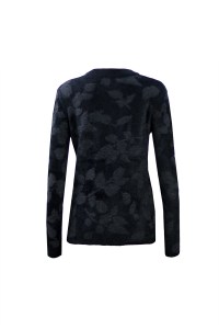 Floral knitted woman jumper