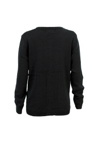 Lady cable knit cardigan with 2 pocket