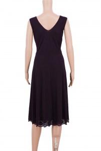 Net purple two layers summer party dress 