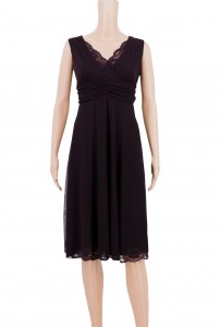 Net purple two layers summer party dress 