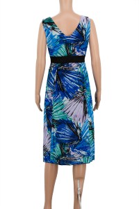 Floral Printed Party Dress with lining