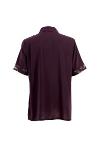 Lady Short Sleeve Blouse-dark blouse
